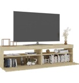 VidaXL Tv-meubelen 2 st met LED-verlichting 75x35x40 cm sonoma eiken