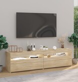 VidaXL Tv-meubelen 2 st met LED-verlichting 75x35x40 cm sonoma eiken