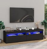VidaXL Tv-meubelen 2 st met LED-verlichting 75x35x40 cm zwart