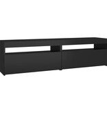 VidaXL Tv-meubelen 2 st met LED-verlichting 75x35x40 cm zwart