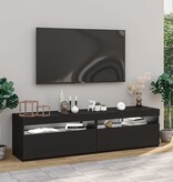 VidaXL Tv-meubelen 2 st met LED-verlichting 75x35x40 cm zwart
