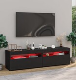 VidaXL Tv-meubelen 2 st met LED-verlichting 75x35x40 cm zwart