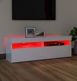 VidaXL Tv-meubel met LED-verlichting 120x35x40 cm hoogglans wit