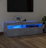 VidaXL Tv-meubel met LED-verlichting 120x35x40 cm betongrijs