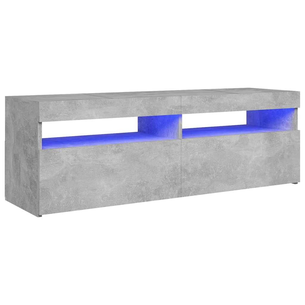 VidaXL Tv-meubel met LED-verlichting 120x35x40 cm betongrijs