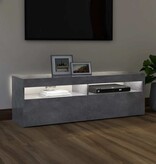 VidaXL Tv-meubel met LED-verlichting 120x35x40 cm betongrijs