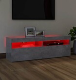 VidaXL Tv-meubel met LED-verlichting 120x35x40 cm betongrijs