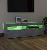 VidaXL Tv-meubel met LED-verlichting 120x35x40 cm betongrijs