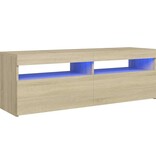 VidaXL Tv-meubel met LED-verlichting 120x35x40 cm sonoma eikenkleurig