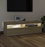 VidaXL Tv-meubel met LED-verlichting 120x35x40 cm sonoma eikenkleurig