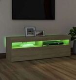 VidaXL Tv-meubel met LED-verlichting 120x35x40 cm sonoma eikenkleurig