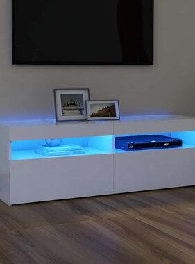 VidaXL Tv-meubel met LED-verlichting 120x35x40 cm wit