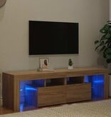 VidaXL Tv-meubel LED-verlichting 140x36,5x40 cm sonoma eikenkleurig