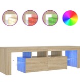 VidaXL Tv-meubel LED-verlichting 140x36,5x40 cm sonoma eikenkleurig