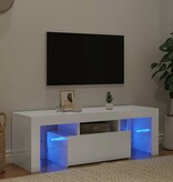 VidaXL Tv-meubel met LED-verlichting 120x35x40 cm hoogglans wit