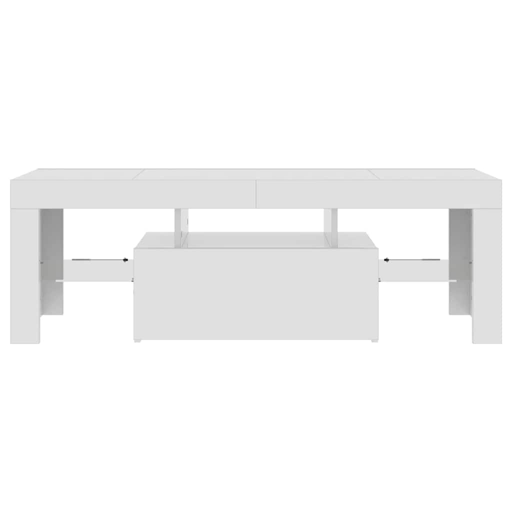 VidaXL Tv-meubel met LED-verlichting 120x35x40 cm hoogglans wit