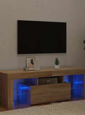 VidaXL Tv-meubel met LED-verlichting 120x35x40cm sonoma eikenkleurig