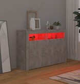 VidaXL Dressoir met LED-verlichting 115,5x30x75 cm betongrijs