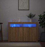 VidaXL Dressoir met LED-verlichting 115,5x30x75 cm sonoma eikenkleur