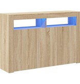 VidaXL Dressoir met LED-verlichting 115,5x30x75 cm sonoma eikenkleur