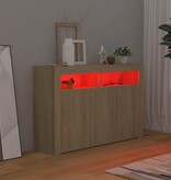 VidaXL Dressoir met LED-verlichting 115,5x30x75 cm sonoma eikenkleur