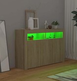 VidaXL Dressoir met LED-verlichting 115,5x30x75 cm sonoma eikenkleur