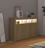 VidaXL Dressoir met LED-verlichting 115,5x30x75 cm sonoma eikenkleur