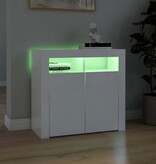 VidaXL Dressoir met LED-verlichting 80x35x75 cm hoogglans wit