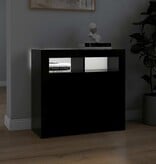 VidaXL Dressoir met LED-verlichting 80x35x75 cm zwart