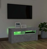 VidaXL Tv-meubel met LED-verlichting 90x35x40 cm betongrijs