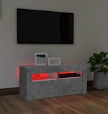 VidaXL Tv-meubel met LED-verlichting 90x35x40 cm betongrijs
