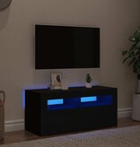 VidaXL Tv-meubel met LED-verlichting 90x35x40 cm zwart