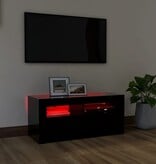 VidaXL Tv-meubel met LED-verlichting 90x35x40 cm zwart