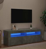 VidaXL Tv-meubel met LED-verlichting 120x35x40 cm betongrijs