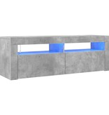 VidaXL Tv-meubel met LED-verlichting 120x35x40 cm betongrijs