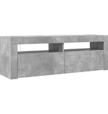 VidaXL Tv-meubel met LED-verlichting 120x35x40 cm betongrijs