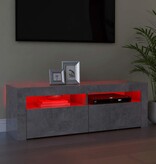 VidaXL Tv-meubel met LED-verlichting 120x35x40 cm betongrijs