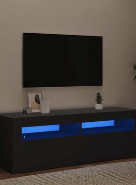 VidaXL Tv-meubel met LED-verlichting 120x35x40 cm zwart