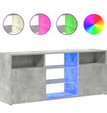 VidaXL Tv-meubel met LED-verlichting 120x30x50 cm betongrijs