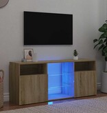 VidaXL Tv-meubel met LED-verlichting 120x30x50 cm sonoma eikenkleurig