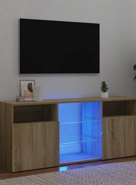 VidaXL Tv-meubel met LED-verlichting 120x30x50 cm sonoma eikenkleurig
