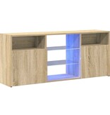VidaXL Tv-meubel met LED-verlichting 120x30x50 cm sonoma eikenkleurig