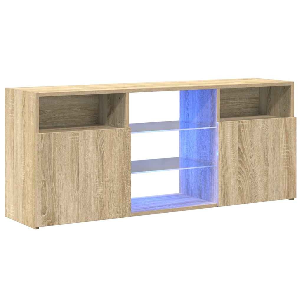 VidaXL Tv-meubel met LED-verlichting 120x30x50 cm sonoma eikenkleurig