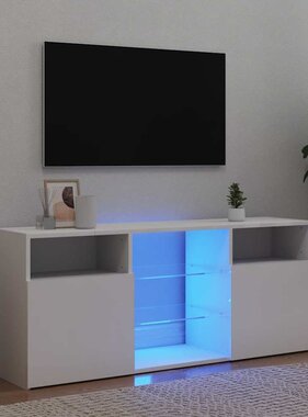 VidaXL Tv-meubel met LED-verlichting 120x30x50 cm wit