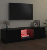 VidaXL Tv-meubel met LED-verlichting 140x40x36 cm zwart