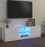 VidaXL Tv-meubel met LED-verlichting 120x30x36 cm hoogglans wit