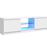 VidaXL Tv-meubel met LED-verlichting 120x30x36 cm hoogglans wit