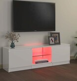 VidaXL Tv-meubel met LED-verlichting 120x30x36 cm hoogglans wit