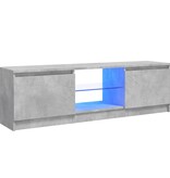 VidaXL Tv-meubel met LED-verlichting 120x30x36 cm betongrijs