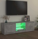 VidaXL Tv-meubel met LED-verlichting 120x30x36 cm betongrijs